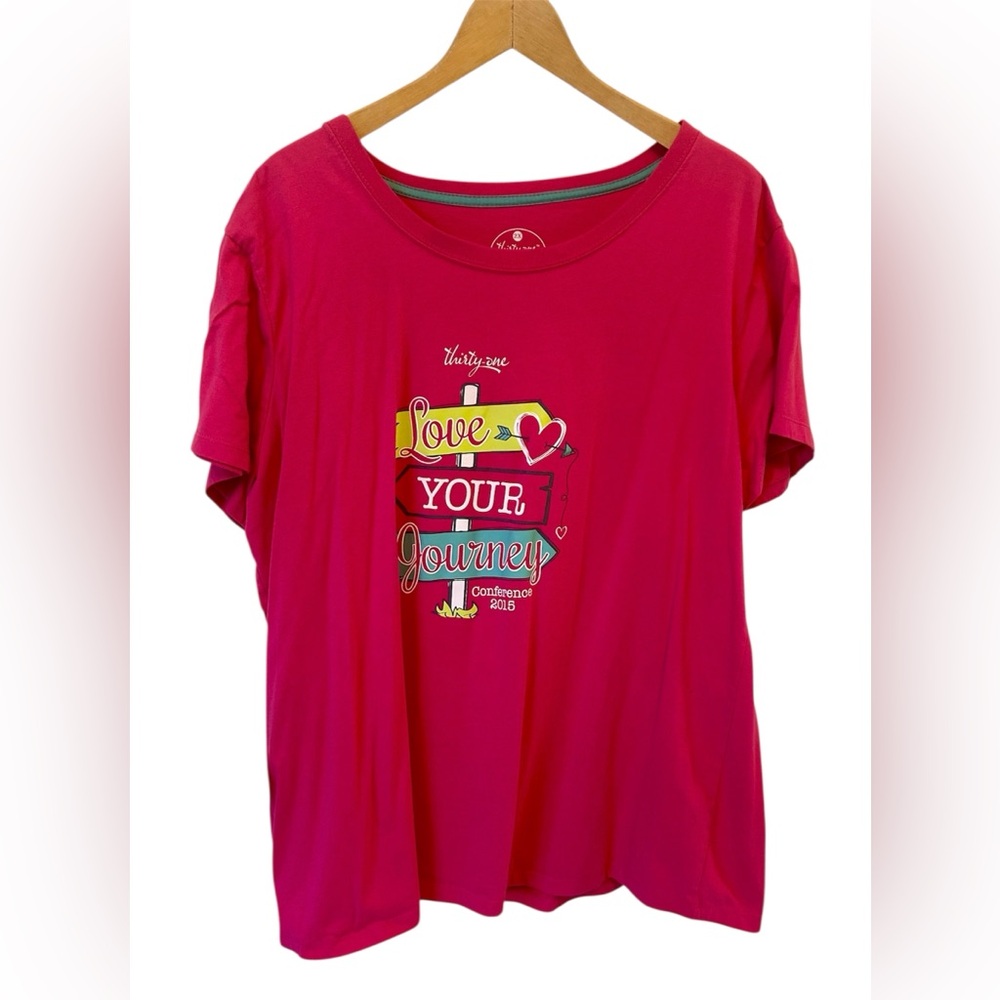 31 Thirty-One Tee Shirt Road Trip Pink Sz. XL